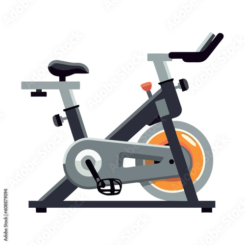 Healthy lifestyle symbolized by spinning bike