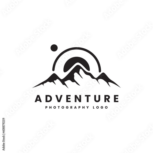 Adventure photography logos. Vector photography logo, suitable for photo studio logos, wild photography or nature vlogger logos.