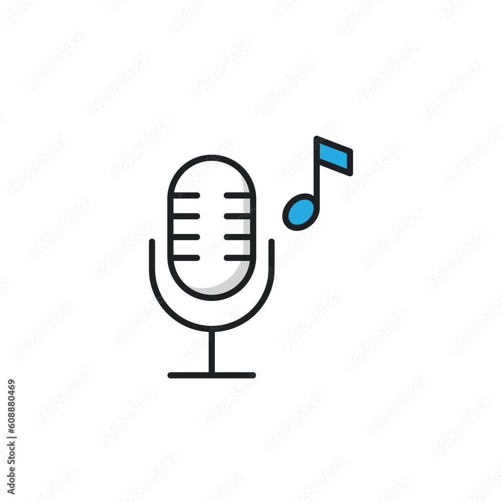 Music and Audio Icon Vector Illustration on white background Music and Audio Icon Vector Illustration on white background
