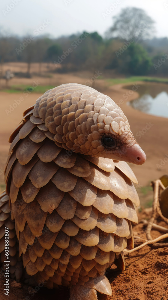 Obraz premium pangolin, generative ai