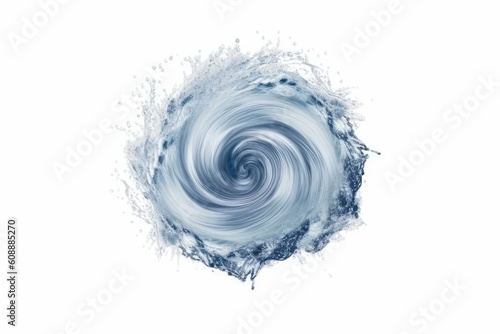 blue swirl on a white background Generative AI