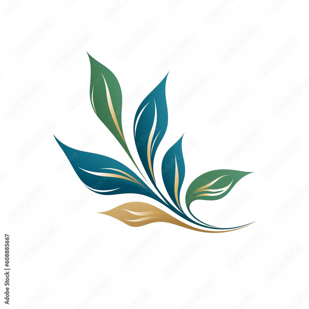 leaf icon blue vector image