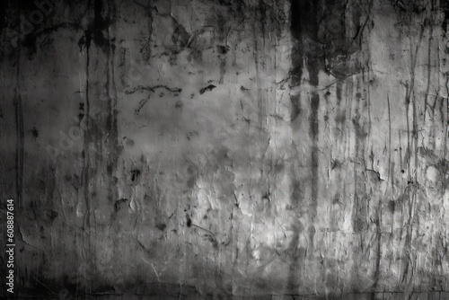 textured, grungy wall in black and white Generative AI
