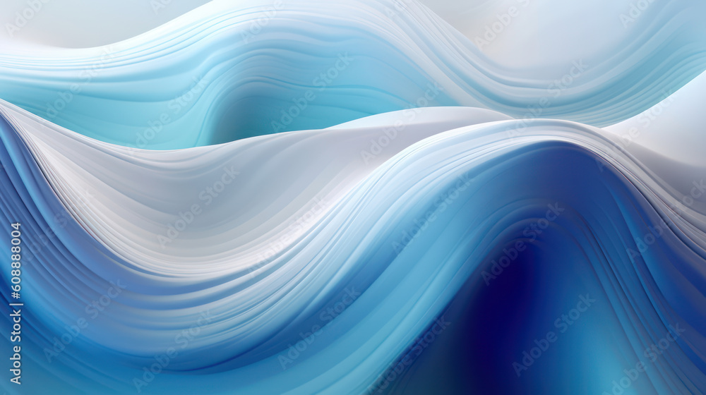 Fototapeta premium Abstract light blue silk wave wallpaper. 