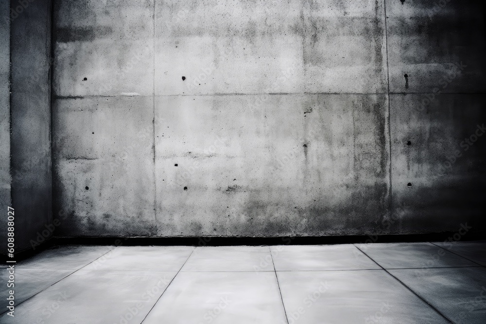 an empty room with minimalist concrete design Generative AI an empty room with minimalist concrete design Generative AI