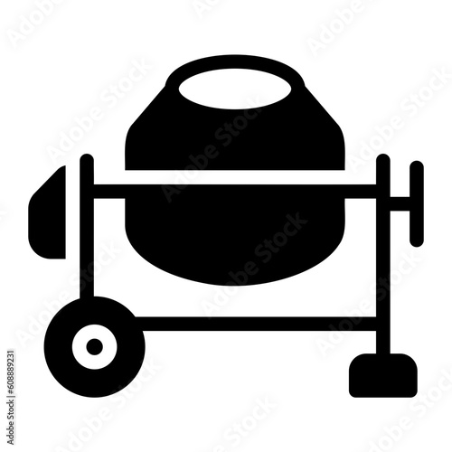 Concrete Mixer Solid icon