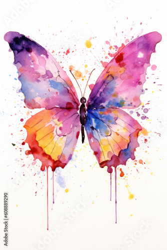 generative ai, watercolor butterfly © justagirl