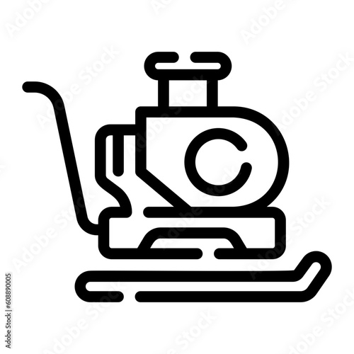 plate compactors Line Icon