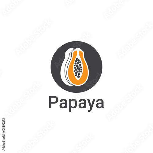 papaya logo design vector template, 