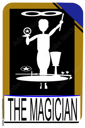 Illustration of fortune teller cards