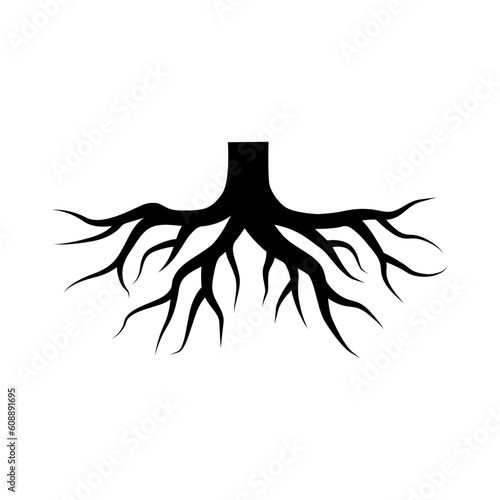 trees root flat style vector icon 
