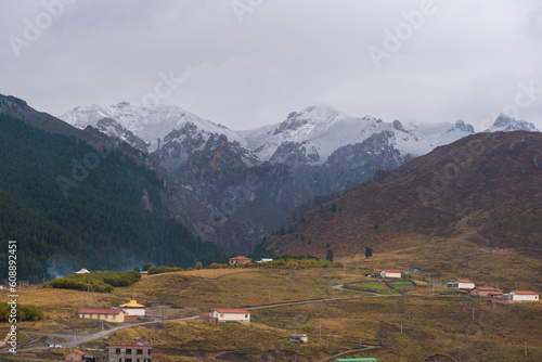 Scenery of Langmusi Temple in Gannan, Gansu, China