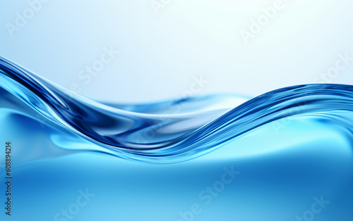 Image of water waves. The water waves move in a gentle undulating pattern. The blue light within the water diminishes, resulting in a white background. A minimalistic abstract represen   Generative AI