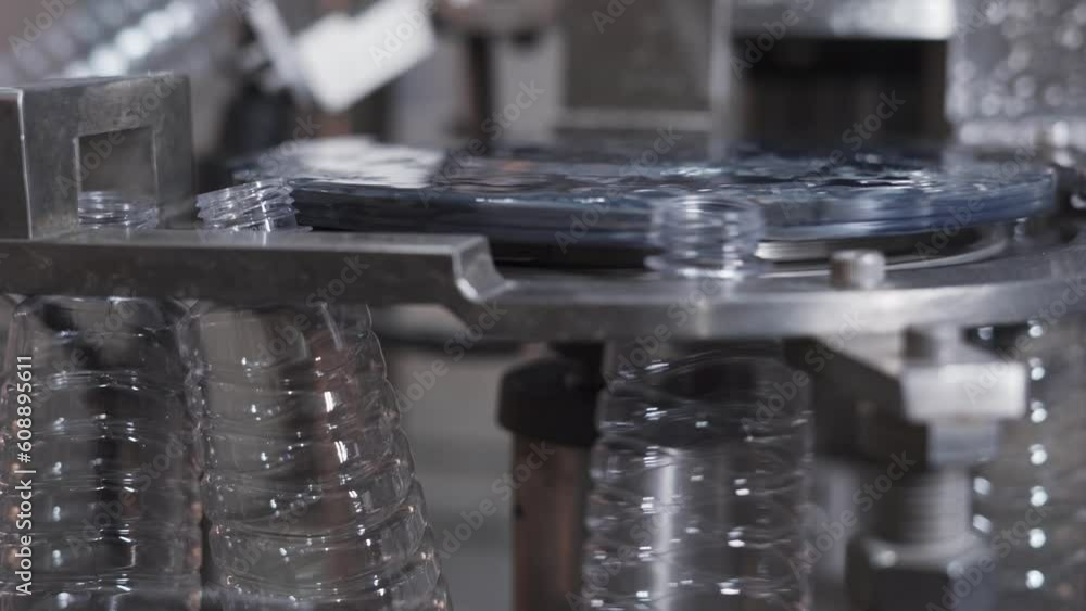 plastic bottle on conveyor belt industrial factory packaging for