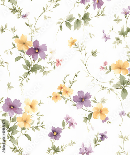 seamless background with flowers