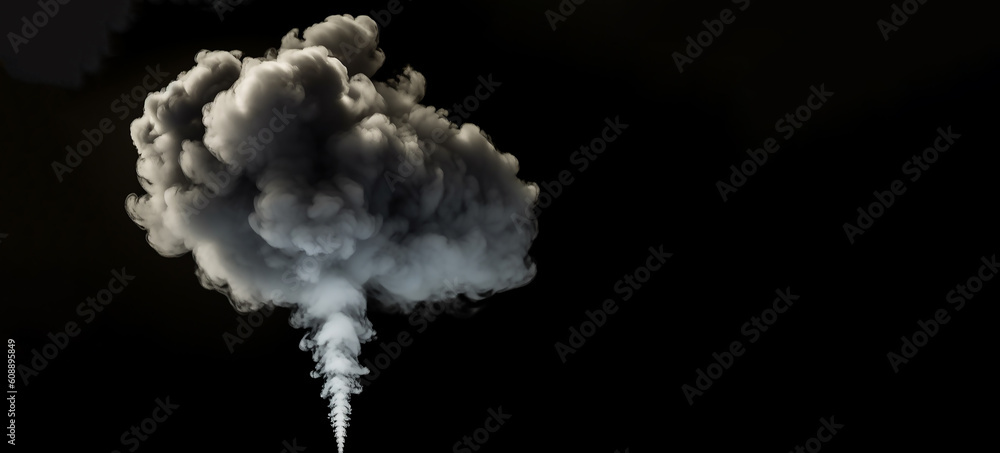 Obraz premium Smoke clound on dark background,Generative AI