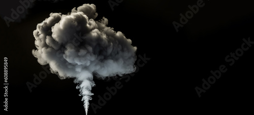 Smoke clound on dark background,Generative AI