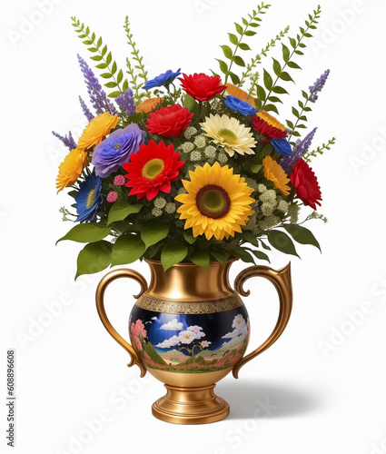 Beautiful flowers in vase o...