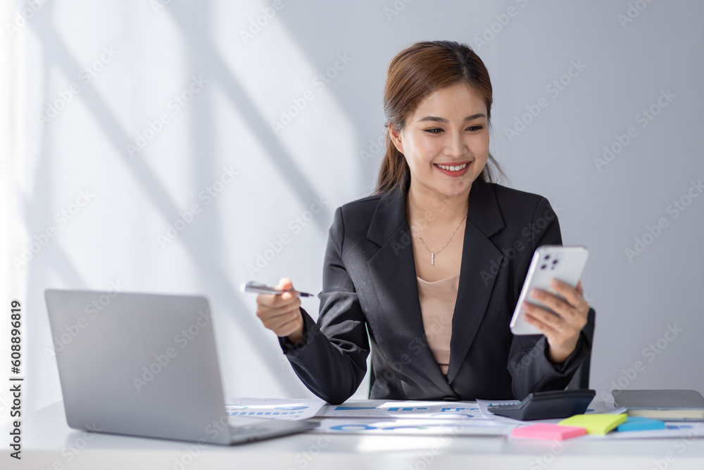 Business And Education Concept. Smiling young asian woman sitting at desk working on laptop writing letter in paper documents, free copy space. Happy millennial female studying using laptop
Business And Education Concept. Smiling young asian woman sitting at desk working on laptop writing letter in paper documents, free copy space. Happy millennial female studying using laptop