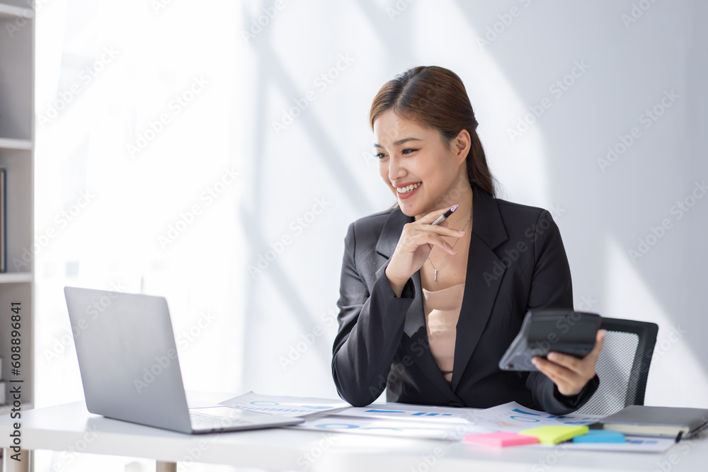 Business And Education Concept. Smiling young asian woman sitting at desk working on laptop writing letter in paper documents, free copy space. Happy millennial female studying using laptop
Business And Education Concept. Smiling young asian woman sitting at desk working on laptop writing letter in paper documents, free copy space. Happy millennial female studying using laptop