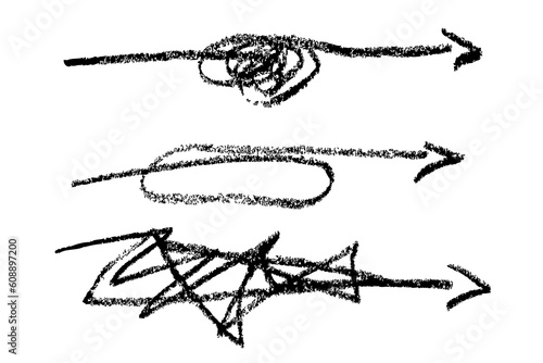 set simple vector complicated way to destination sketch curl arrow single one line art, continuous 
