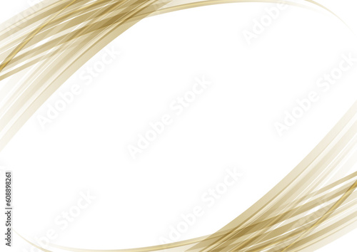 ゴールドのフレーム白背景