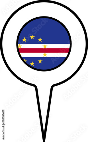 Cape Verde flag Map pointer icon. Free Download Cape Verde flag Map pointer icon. - GFXLoad