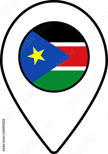 South Sudan flag map pin navigation icon. Free Download South Sudan flag map pin navigation icon. - GFXLoad