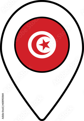 Tunisia flag map pin navigation icon. Free Download Tunisia flag map pin navigation icon. - GFXLoad