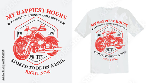 Motorbike vector t-shirt design with helmet, motorbike, and piston.Biker vintage tee for old boys with dark and light backgrounds.