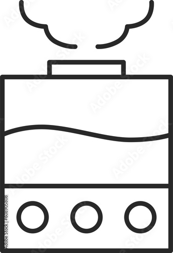 日用品線画イラスト　加湿器
