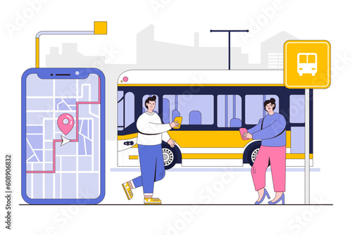 Smart Transportation Concept with Person Tracking Public Bus Routes