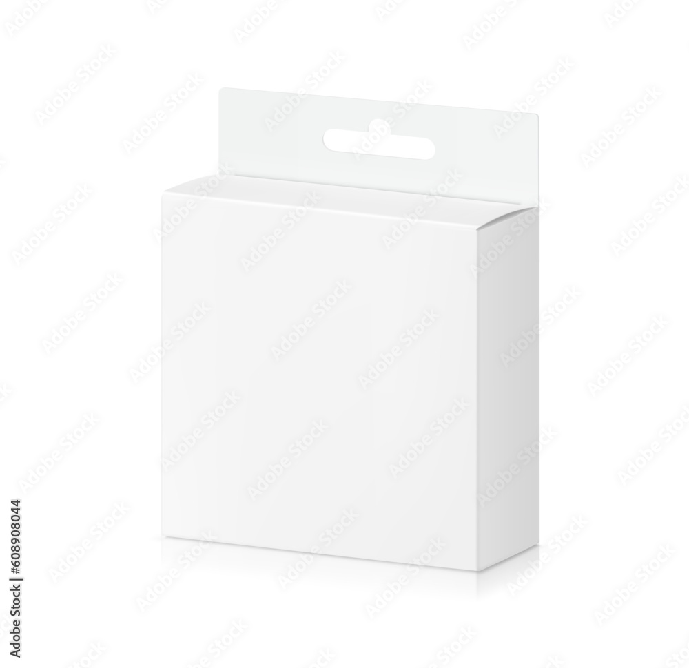 Realistic square cardboard box mockup. Vector illustration isolated on white background. Can be use for food, cosmetic, pharmacy and etc. Ready for your design. EPS10. Realistic square cardboard box mockup. Vector illustration isolated on white background. Can be use for food, cosmetic, pharmacy and etc. Ready for your design. EPS10.