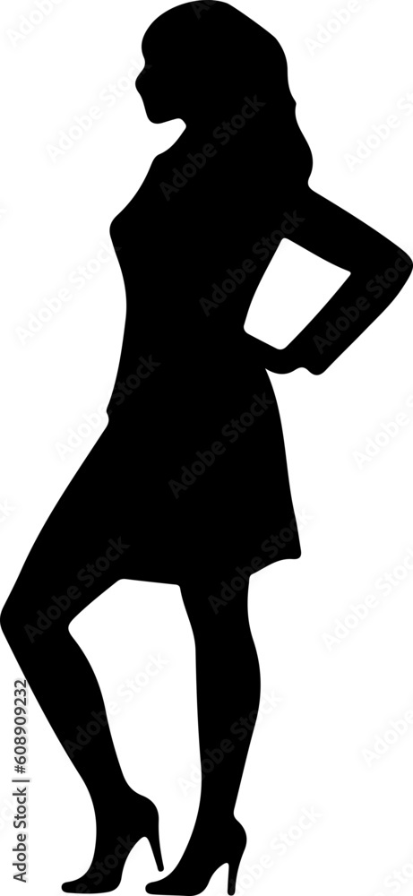 Business Woman Silhouette Illustration