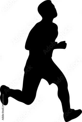 Man Running Silhouette Illustration photo