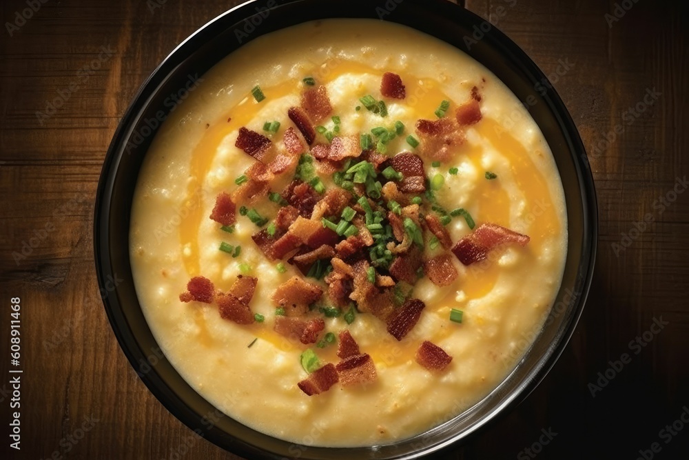 Grits Illustration. Generative ai