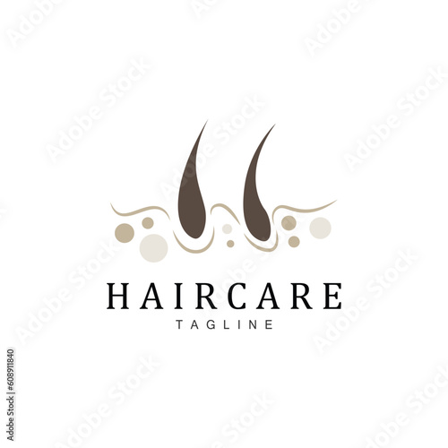 Hair Care Logo, Hair Skin Vector, Minimalist Simple Icon Template Design