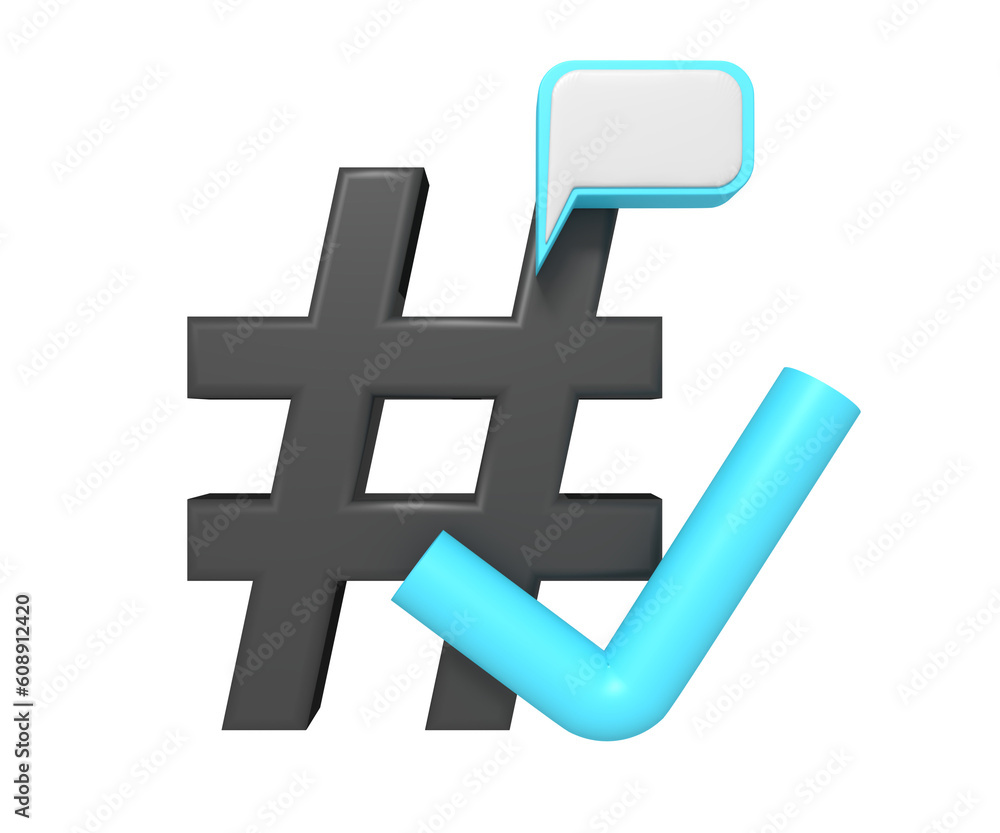 Obraz premium SEO hashtag list