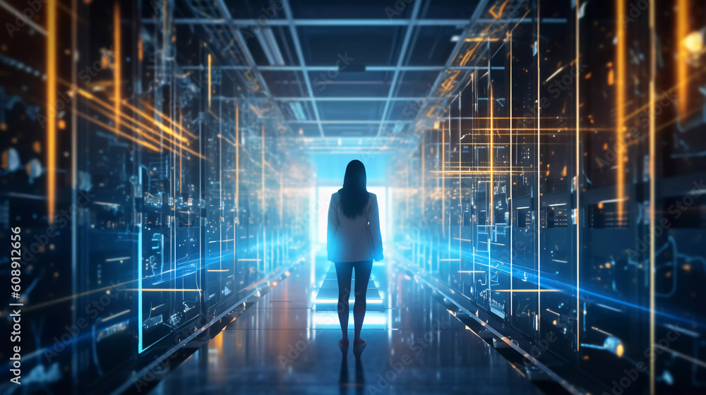 Digital graphics Futuristic 3D Concept, Big Data Center, Information Digitalization Lines, technology and data, Future world concept, Generative AI. Digital graphics Futuristic 3D Concept, Big Data Center, Information Digitalization Lines, technology and data, Future world concept, Generative AI.