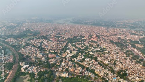 aerial view of landscape Hindu historical & mythological place in India 