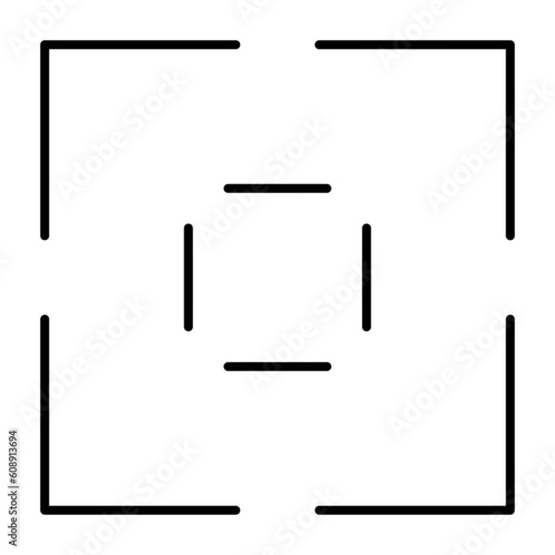 Focus Camera Icon, Focus Lens Vector
