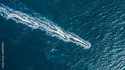 Fotografie Above view on jet skis