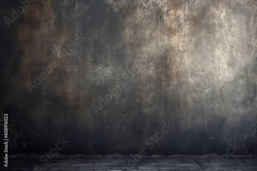 Weathered old abstract wall background with soft gradient lighting. Generative AI