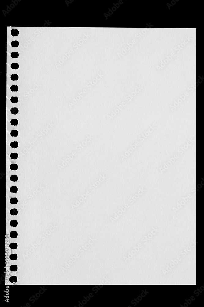 a paper page notebook isolated on the black background a paper page notebook isolated on the black background