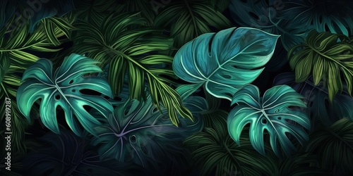 neon plants  generative Ai