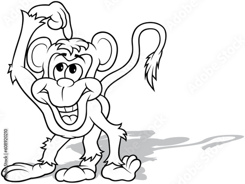 Drawing of a Monkey with a ...