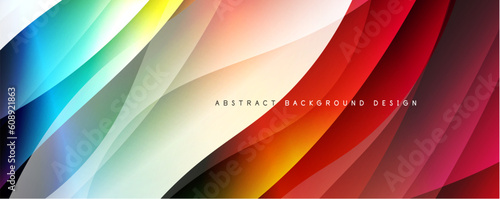 Fluid wave lines with trendy fluid color gradient abstract background. Web page for website or mobile app wallpaper