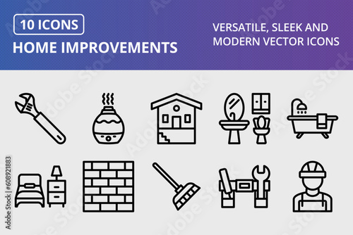 Vector Home Improvements Icon Set
