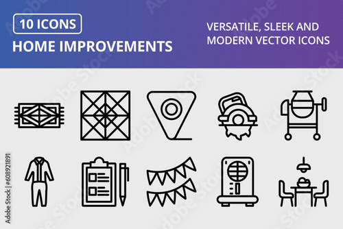 Vector Home Improvements Icon Set
