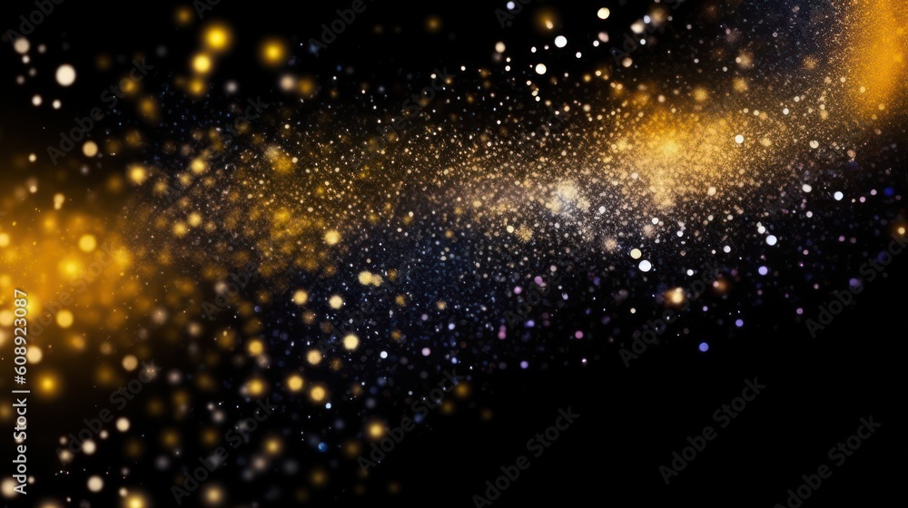 Abstract glitter particle background. Ai genetation. 